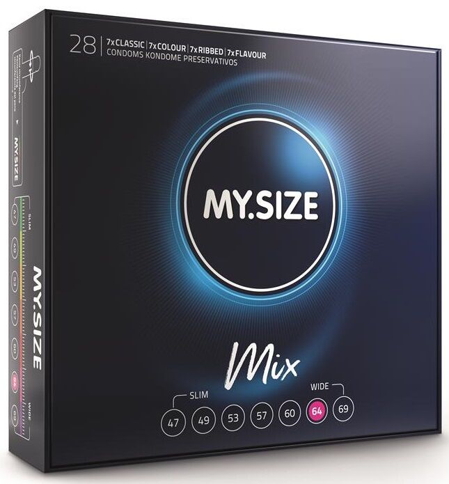 MY SIZE - MIX PRÉSERVATIFS 64 MM 28 UNITÉS MY SIZE MIX