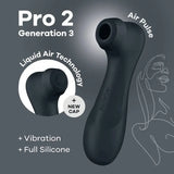 SATISFYER - PRO 2 GÉNÉRATION 3 TECHNOLOGIE AIR LIQUIDE NOIR SATISFYER AIR PULSE