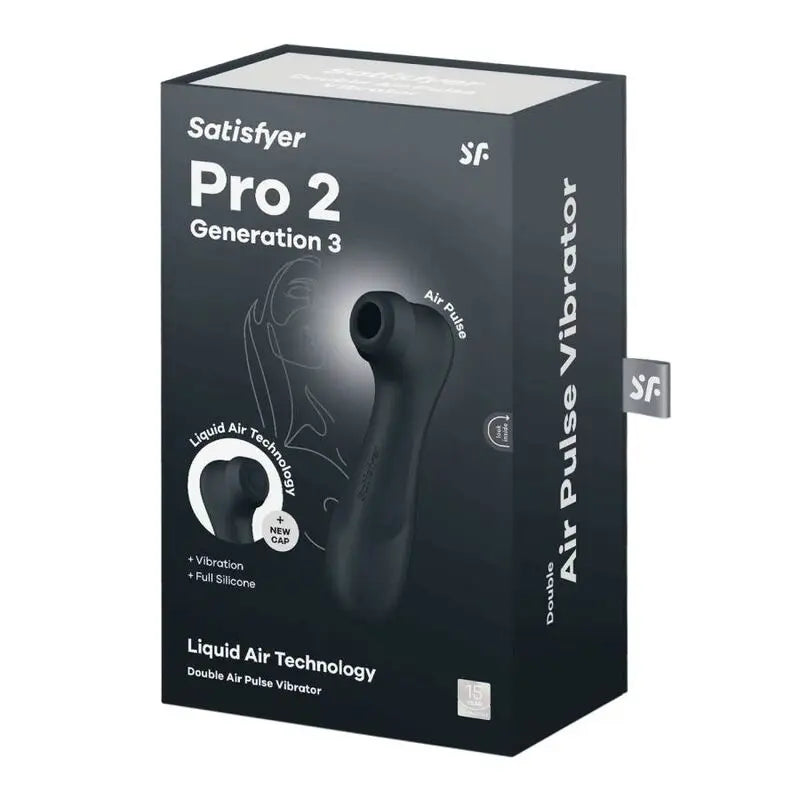 SATISFYER - PRO 2 GÉNÉRATION 3 TECHNOLOGIE AIR LIQUIDE NOIR SATISFYER AIR PULSE