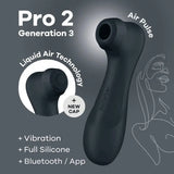 SATISFYER - PRO 2 GENERACIÓN 3 NOIR BLUETOOTH ET APPLICATION SATISFYER AIR PULSE
