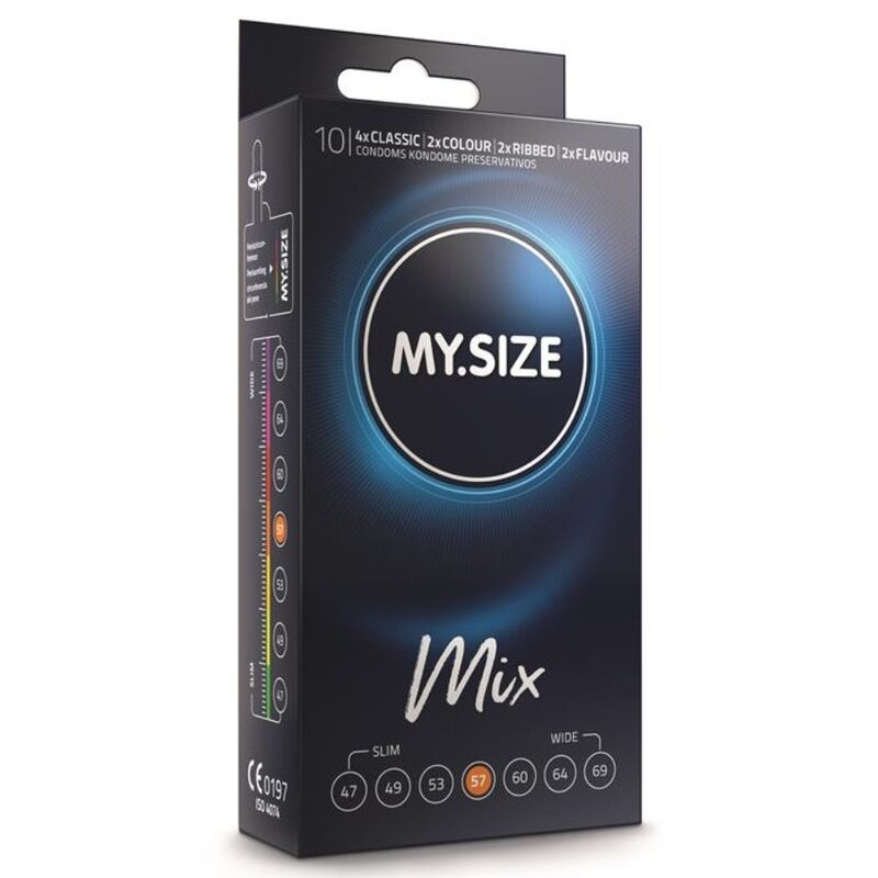 MY SIZE - MIX PRÉSERVATIFS 57 MM 10 UNITÉS MY SIZE MIX