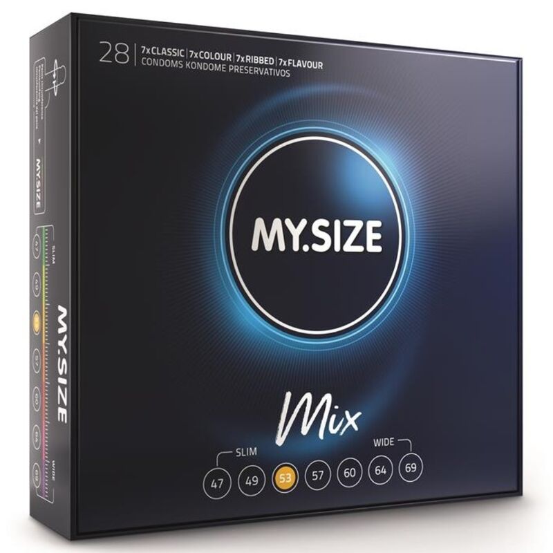MY SIZE - MIX PRÉSERVATIFS 53 MM 28 UNITÉS MY SIZE MIX