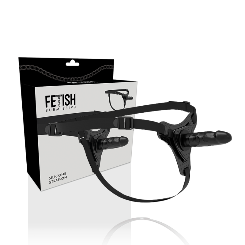 FETISH SUBMISSIVE HARNESS - SILICONE NOIR RÉALISTE 15 CM FETISH SUBMISSIVE HARNESS