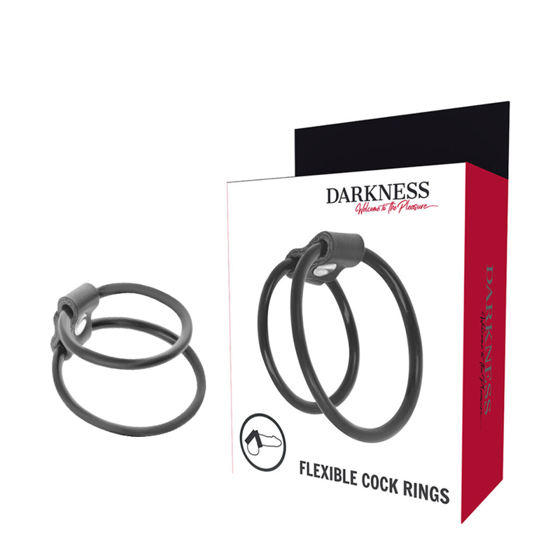 DARKNESS - AMÉLIORATION DES ANNEAUX PÉNIS DUO. DARKNESS BONDAGE
