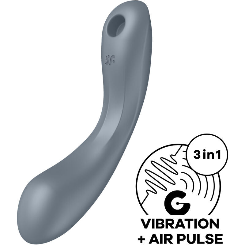 SATISFYER - CURVE TRINITY 1 AIR PULSE VIBRATION GRIS SATISFYER AIR PULSE