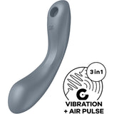 SATISFYER - CURVE TRINITY 1 AIR PULSE VIBRATION GRIS SATISFYER AIR PULSE
