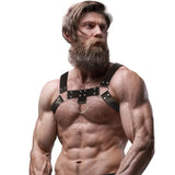 FETISH SUBMISSIVE ATTITUDE - HARNAIS DE POITRINE EN ÉCO-CUIR POUR HOMMES FETISH SUBMISSIVE ATTITUDE