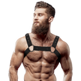 FETISH SUBMISSIVE ATTITUDE - HARNAIS DE SPORT RÉGLABLE EN NÉOPRÈNE POUR HOMMES FETISH SUBMISSIVE ATTITUDE