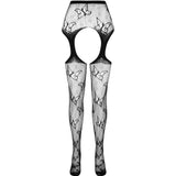 PASSION - BODYSTOCKING ECO COLLECTION ECO S001 NOIR PASSION WOMAN GARTER & STOCK