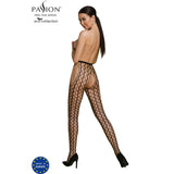 PASSION - BODYSTOCKING ECO COLLECTION ECO S007 NOIR PASSION WOMAN GARTER & STOCK