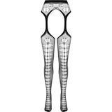 PASSION - BODYSTOCKING ECO COLLECTION ECO S008 NOIR PASSION WOMAN GARTER & STOCK