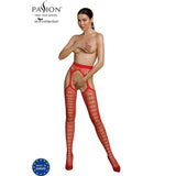 PASSION - BODYSTOCKING ECO COLLECTION ECO S008 ROUGE PASSION WOMAN GARTER & STOCK
