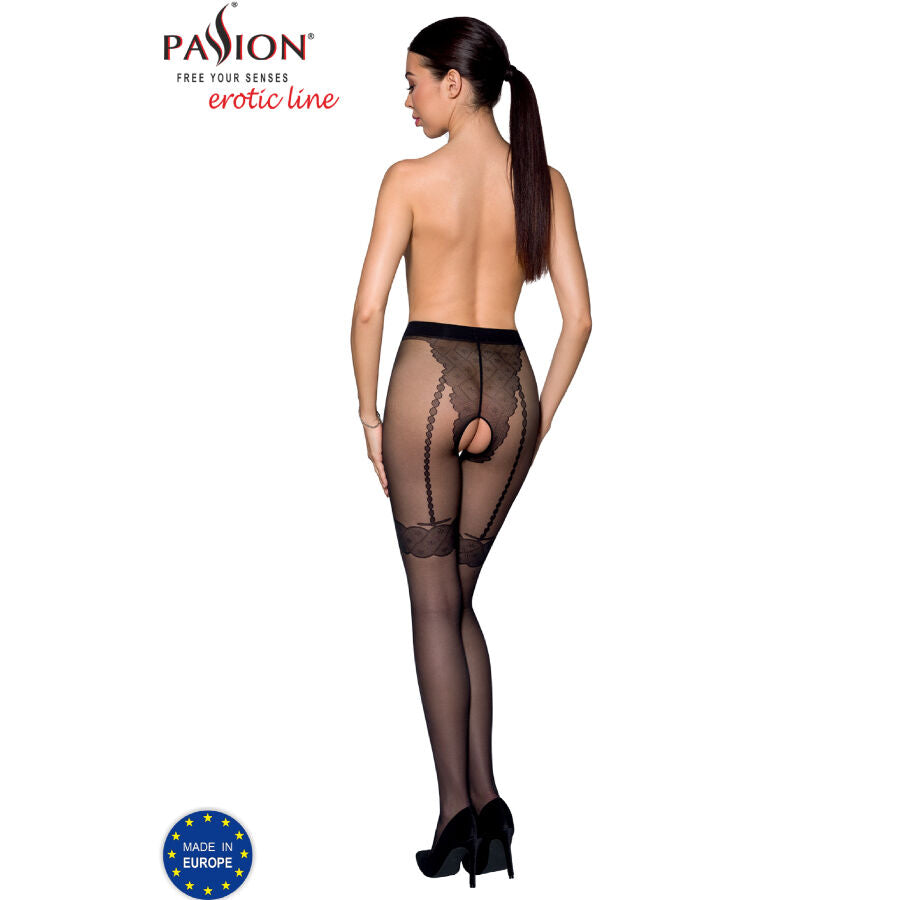 PASSION - TIOPEN 016 COLLANT NOIR 1/2 20 DEN PASSION WOMAN GARTER & STOCK