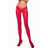 PASSION - TIOPEN 005 COLLANT ROUGE 1/2 60 DEN PASSION WOMAN GARTER & STOCK