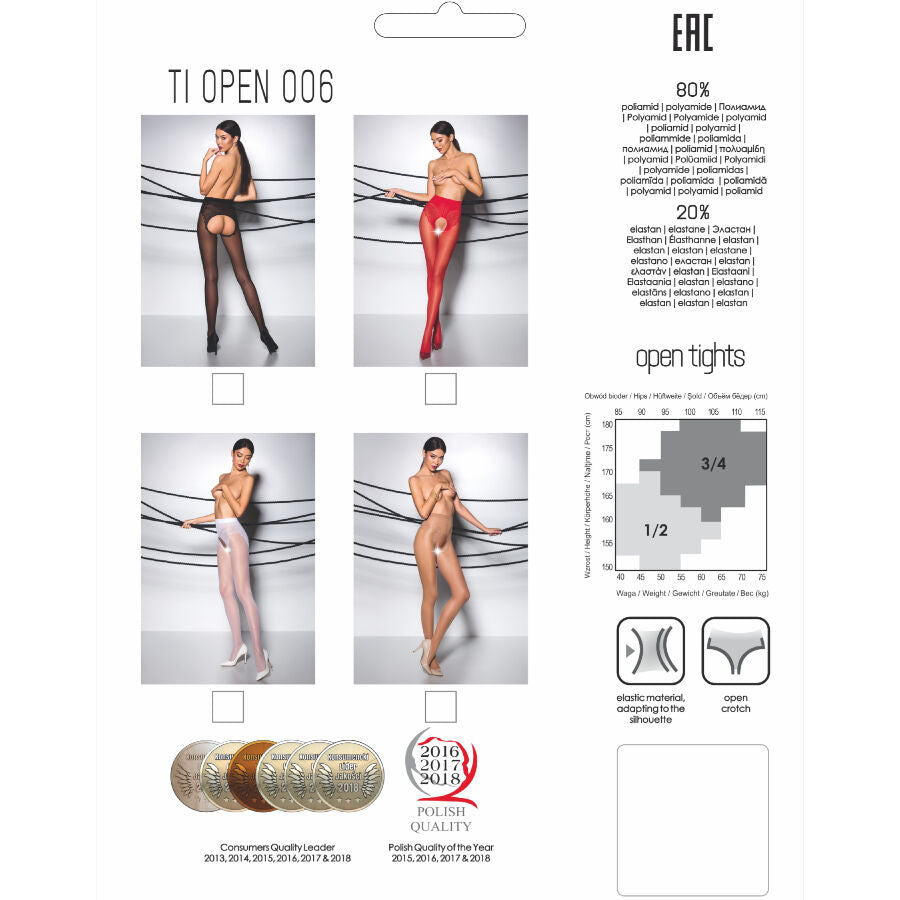 PASSION - TIOPEN 006 COLLANT NOIR 3/4 30 DEN PASSION WOMAN GARTER & STOCK