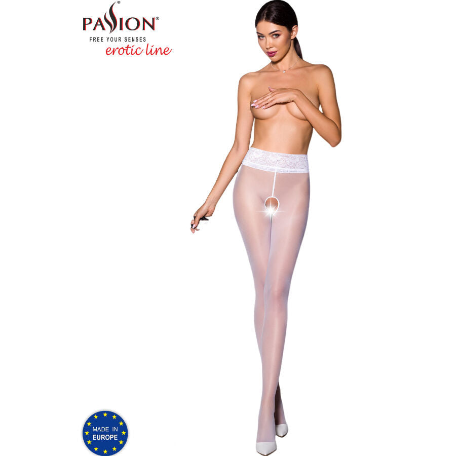 PASSION - TIOPEN 008 COLLANT BLANC 3/4 30 DEN PASSION WOMAN GARTER & STOCK