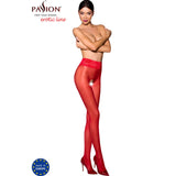 PASSION - TIOPEN 008 COLLANT ROUGE 1/2 30 DEN PASSION WOMAN GARTER & STOCK
