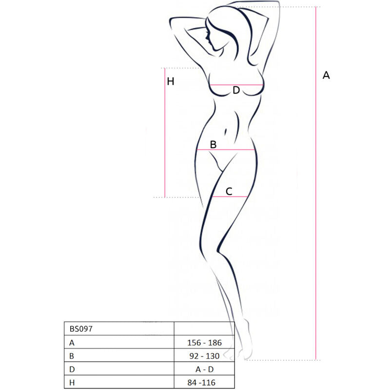 PASSION - BS097 BODYSTOCKING NOIR TAILLE UNIQUE PASSION WOMAN BODYSTOCKINGS