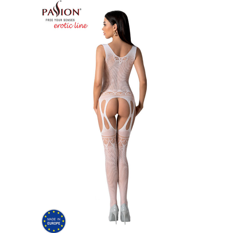 PASSION - BS099 BODYSTOCKING BLANC TAILLE UNIQUE PASSION WOMAN BODYSTOCKINGS