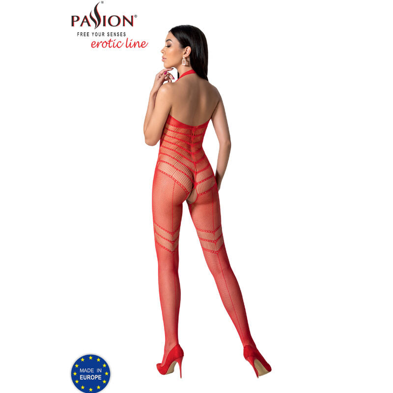 PASSION - BS100 BODYSTOCKING ROUGE TAILLE UNIQUE PASSION WOMAN BODYSTOCKINGS