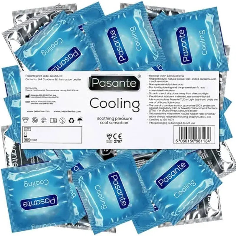 PASANTE - PRÉSERVATIFS EFFET REFROIDISSANT SAC 144 UNITÉS PASANTE