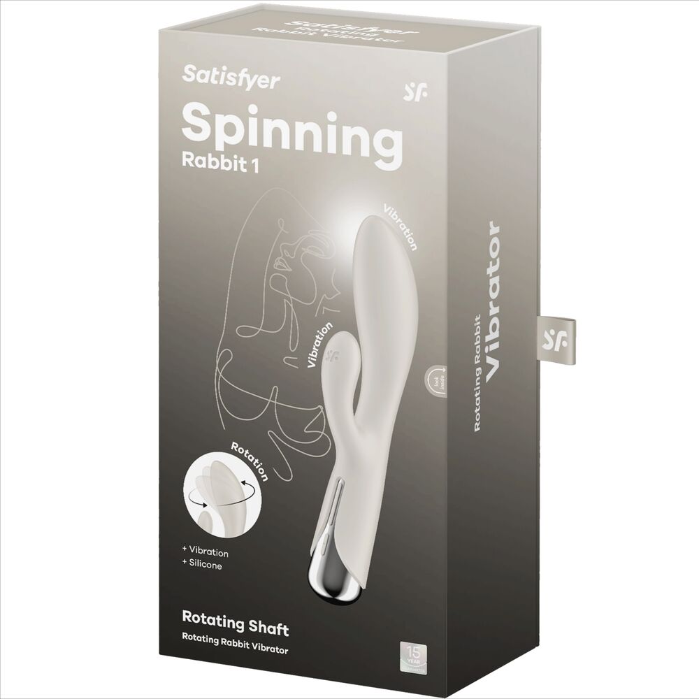 SATISFYER - SPINNING RABBIT 1 CLITORIS ET STIMULATION DU POINT G BEIGE SATISFYER VIBRATOR
