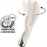SATISFYER - SPINNING RABBIT 1 CLITORIS ET STIMULATION DU POINT G BEIGE SATISFYER VIBRATOR