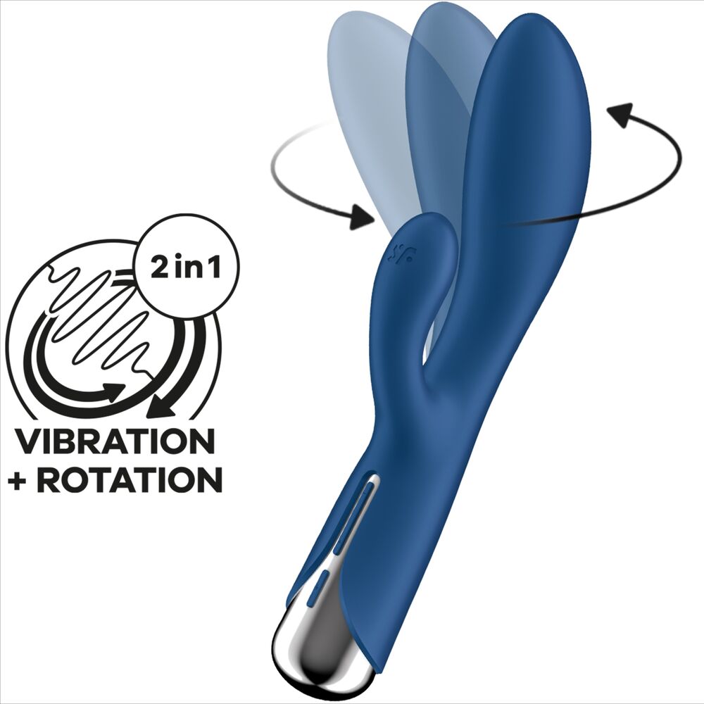 SATISFYER - SPINNING RABBIT 1 CLITORIS ET STIMULATION DU POINT G BLEU SATISFYER VIBRATOR