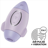 SATISFYER - MISSION CONTROL PETIT VIBRATEUR  DOUBLE IMPULSION LILAS SATISFYER VIBRATOR