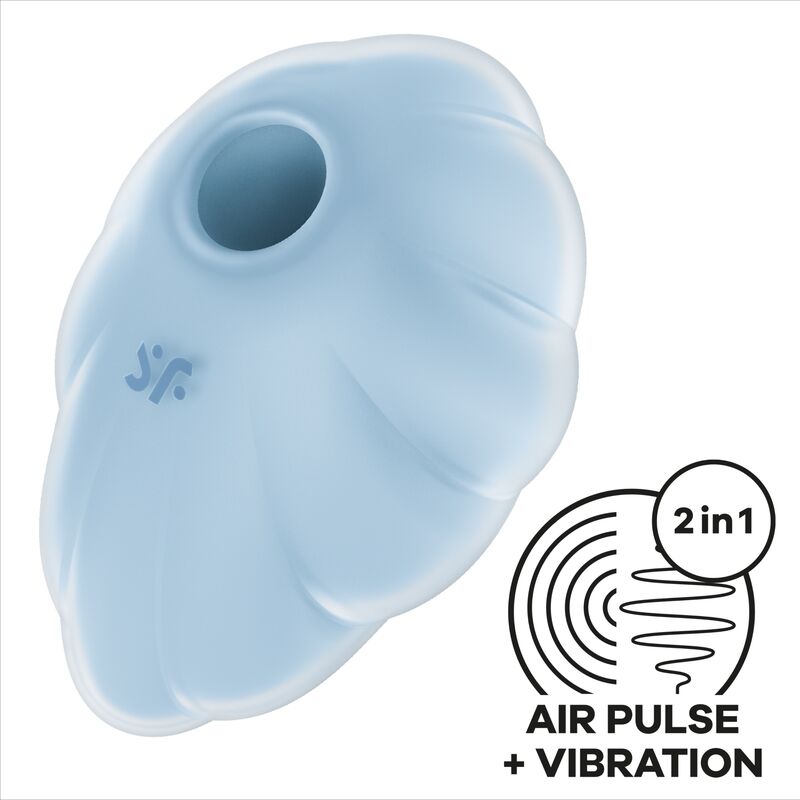 SATISFYER - VIBRATEUR CLOUD DANCER BLEU AIR PULSE SATISFYER AIR PULSE