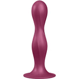 SATISFYER - GODE EN SILICONE DOUBLE BALL-R GRENAT SATISFYER PLUGS