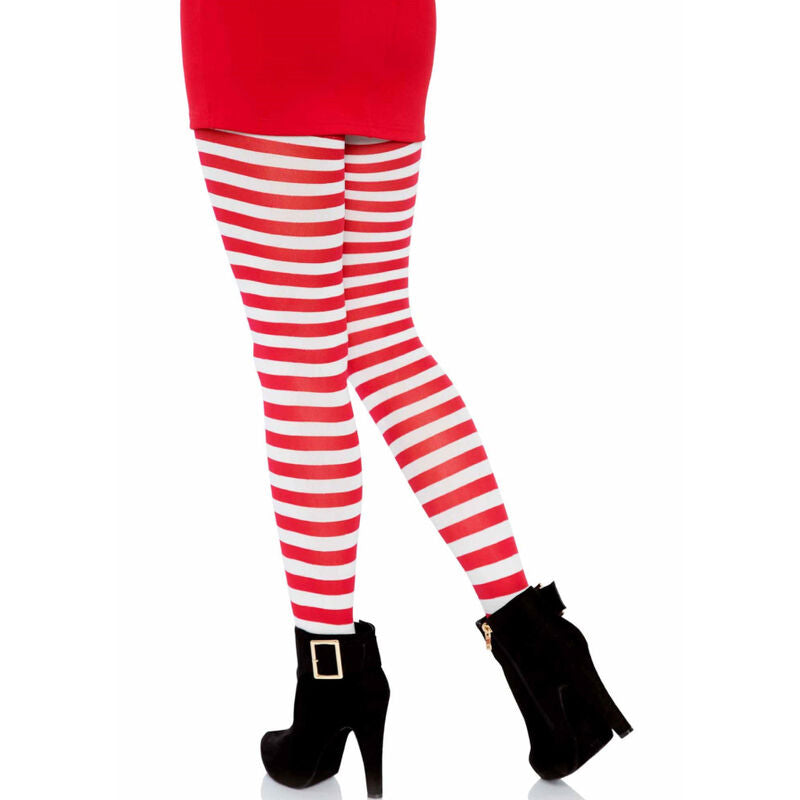 LEG AVENUE - COLLANTS  RAYURES BLANC/ROUGE LEG AVENUE HOSIERY