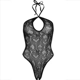 LEG AVENUE - BODY SANS COUTURE HALTER NECK NOIR LEG AVENUE BODYSTOCKINGS
