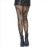 LEG AVENUE - BAS NET SERPENTS NOIR LEG AVENUE HOSIERY