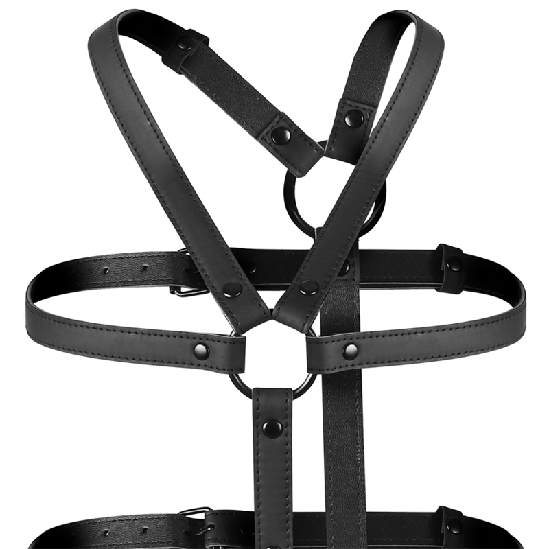 FETISH SUBMISSIVE BONDAGE - HARNAIS RÉGLABLE TORSE ET BRAS FETISH SUBMISSIVE BONDAGE