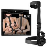 FETISH SUBMISSIVE BONDAGE - ENSEMBLE DE RETENUE CORPS COL ET POIGNETS FETISH SUBMISSIVE BONDAGE