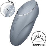 SATISFYER - TAP & CLIMAX 1 VIBRATEUR LAY-ON GRIS SATISFYER LAYONS