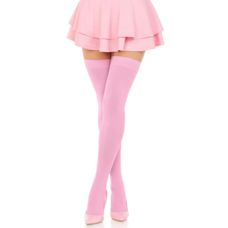 LEG AVENUE - CUISSES HAUTES EN NYLON ROSE LEG AVENUE HOSIERY