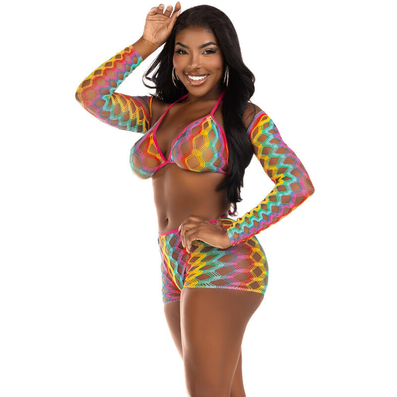 LEG AVENUE - ENSEMBLE DE TROIS PIÈCES MULTICOLORE LEG AVENUE SETS