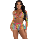 LEG AVENUE - ENSEMBLE DE TROIS PIÈCES MULTICOLORE LEG AVENUE SETS