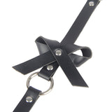 SUBBLIME - HARNAIS DE JAMBE CHAÎNE CUIR NOIR TAILLE UNIQUE SUBBLIME FETISH