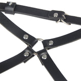 SUBBLIME - HARNAIS DE TAILLE ET DE JAMBES EN CUIR NOIR TAILLE UNIQUE SUBBLIME FETISH