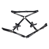 SUBBLIME - HARNAIS DE TAILLE ET DE JAMBES EN CUIR NOIR TAILLE UNIQUE SUBBLIME FETISH