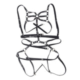 SUBBLIME - HARNAIS CORPS SANGLES AJUSTABLES CUIR NOIR TAILLE UNIQUE SUBBLIME FETISH