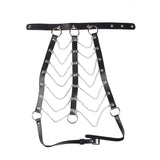 SUBBLIME - HARNAIS POITRINE CHAÎNE S EN CUIR NOIR TAILLE UNIQUE SUBBLIME FETISH