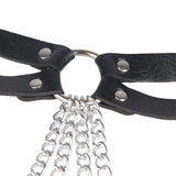 SUBBLIME - CHAINE BAGUE CUIR CEINTURE NOIR TAILLE UNIQUE SUBBLIME FETISH