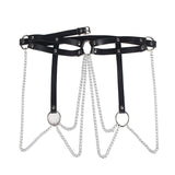 SUBBLIME - CHAINE BAGUE CUIR CEINTURE NOIR TAILLE UNIQUE SUBBLIME FETISH