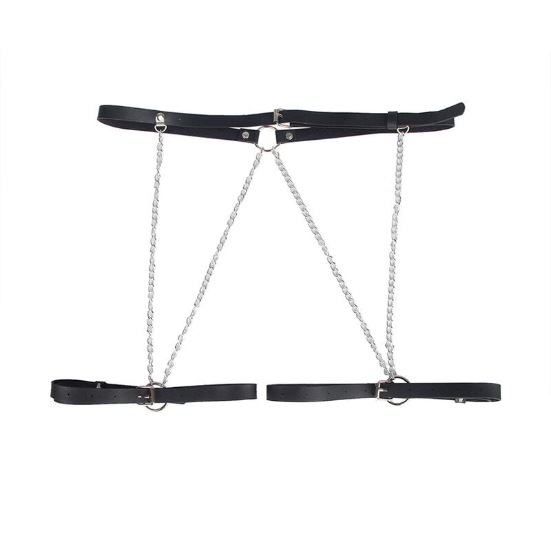 SUBBLIME - HARNAIS CEINTURE CUIR NOIR TAILLE UNIQUE SUBBLIME FETISH