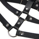 SUBBLIME - HARNAIS POITRINE ANNEAU CUIR NOIR TAILLE UNIQUE SUBBLIME FETISH