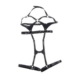 SUBBLIME - HARNAIS COMPLET AVEC BOUCLES EN CUIR NOIR TAILLE UNIQUE SUBBLIME FETISH